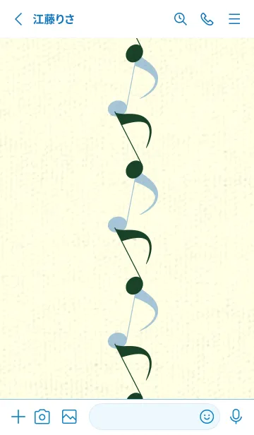 [LINE着せ替え] 八分音符1 小鴨色の画像2