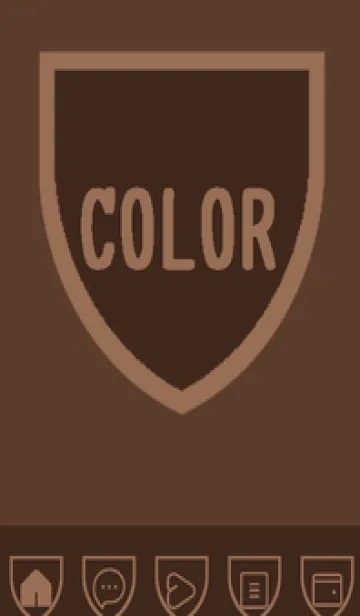 [LINE着せ替え] brown color X46の画像1