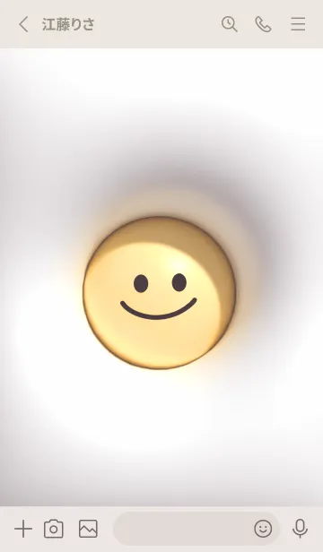 [LINE着せ替え] Greigeぷっくりスマイル02_1の画像2