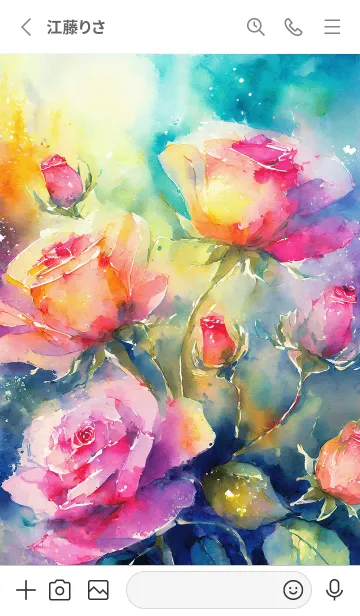 [LINE着せ替え] 薔薇(バラ)の花の着せかえ(R2287)の画像2