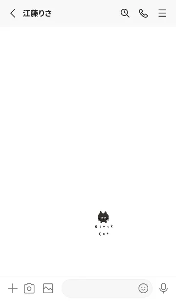 [LINE着せ替え] ホワイトと黒ねこ。の画像2