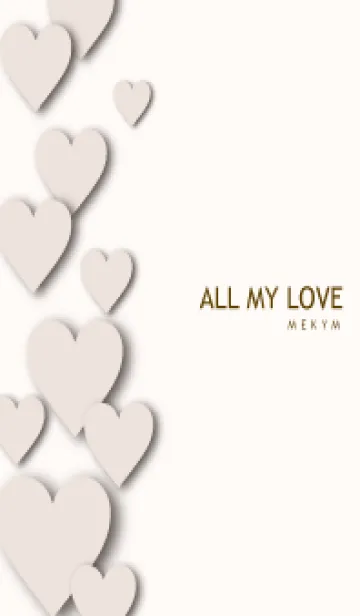 [LINE着せ替え] ALL MY LOVE-BEIGE HEART 22の画像1