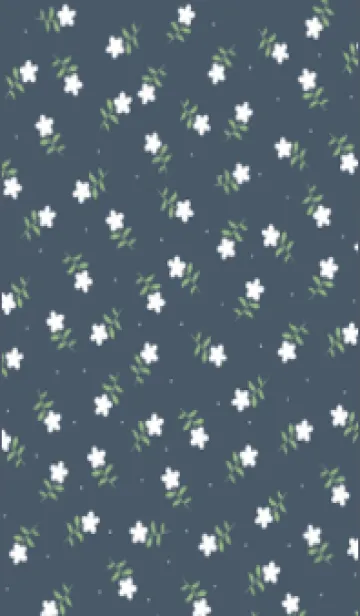 [LINE着せ替え] white flowers.oの画像1