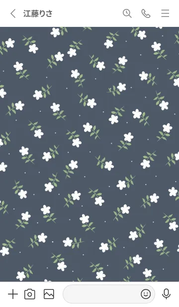 [LINE着せ替え] white flowers.oの画像2