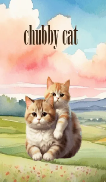 [LINE着せ替え] 2 little chubby fat cats (JP)の画像1