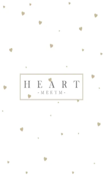 [LINE着せ替え] HEART BEIGE-SIMPLE MEKYM 23の画像1