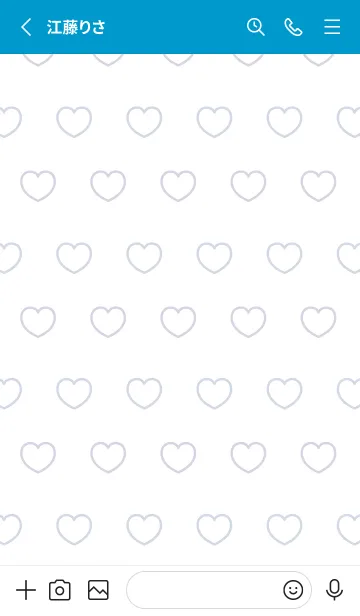 [LINE着せ替え] シンプル ハート アイコン 41の画像2