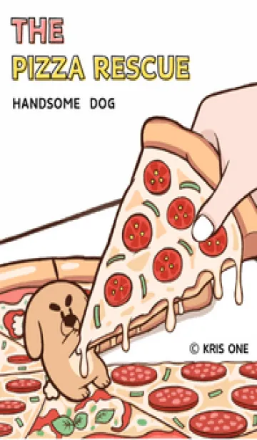 [LINE着せ替え] ハンサムな犬 -  ピザ救出大作戦 (改訂版)の画像1