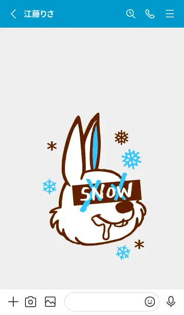 [LINE着せ替え] スノーラビット .63の画像2