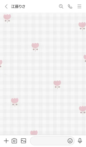 [LINE着せ替え] Grayナチュラルなチューリップ01_1の画像2