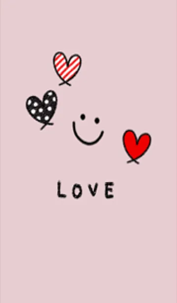 [LINE着せ替え] ハッピーシンプルなハート模様・10スマイルの画像1