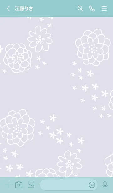 [LINE着せ替え] 小花舞う白い花7の画像2