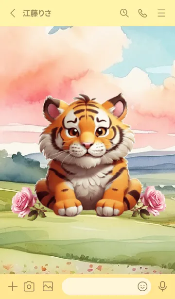 [LINE着せ替え] Fat boy tiger and roses(JP)の画像2