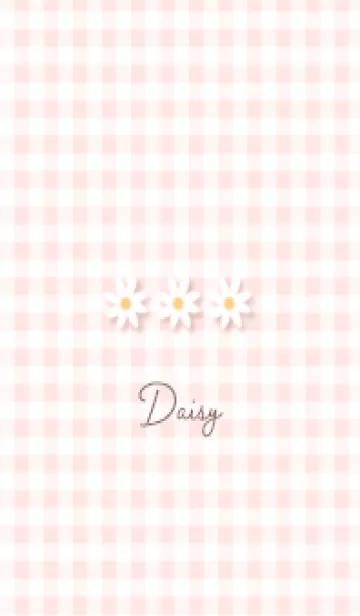 [LINE着せ替え] babypinkデイジーとチェック09_1の画像1