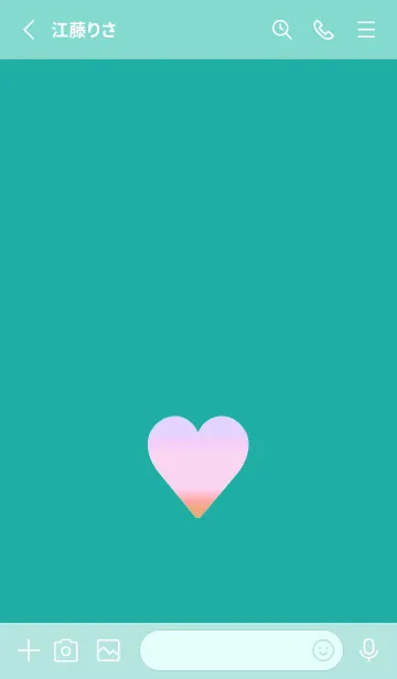 [LINE着せ替え] グラデーション ハート 81の画像2