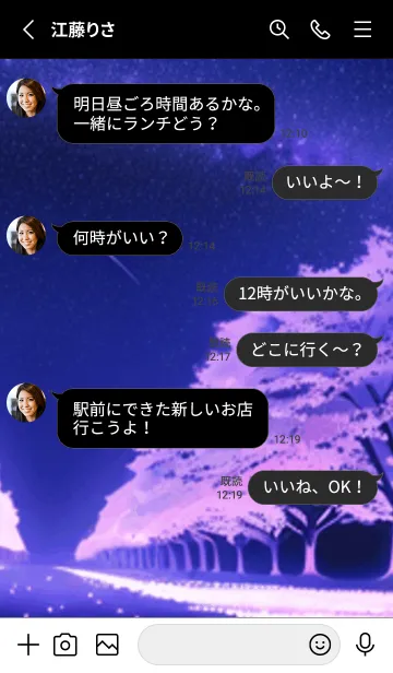 [LINE着せ替え] 冬のサクラ #BaCQZ010。の画像3