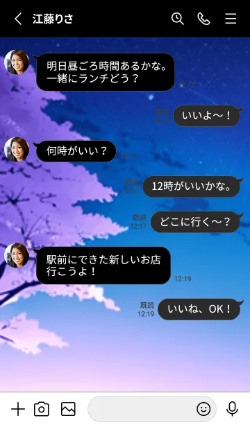 [LINE着せ替え] 冬のサクラ #BaCQZ013。の画像3