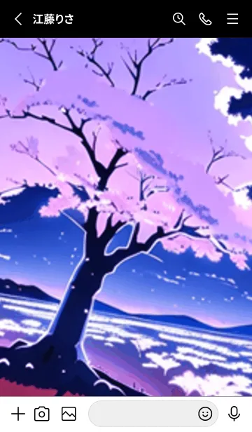 [LINE着せ替え] 冬のサクラ #BaDHJ08。の画像2