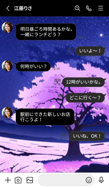 [LINE着せ替え] 冬のサクラ #BaDHJ015。の画像3