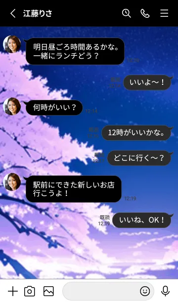 [LINE着せ替え] 冬のサクラ #BaDHJ025。の画像3