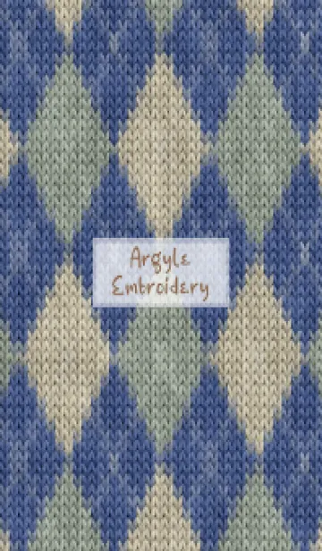 [LINE着せ替え] Argyle Embroidery.の画像1