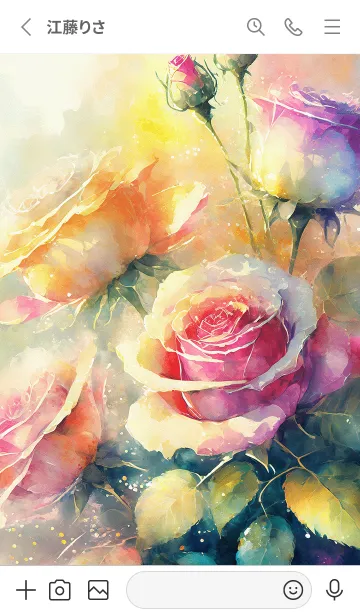 [LINE着せ替え] 薔薇(バラ)の花の着せかえ(R2322)の画像2