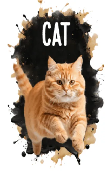 [LINE着せ替え] Cute Orange Cat Cool Theme (JP)の画像1