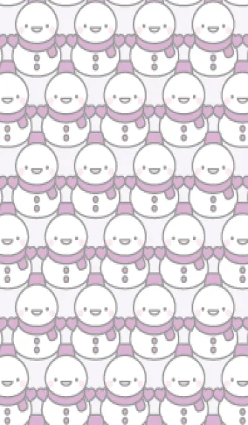 [LINE着せ替え] 紫色雪だるま（スノーマン）の着せかえ5の画像1