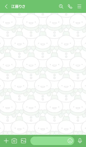 [LINE着せ替え] 緑色雪だるま（スノーマン）の着せかえ5の画像2