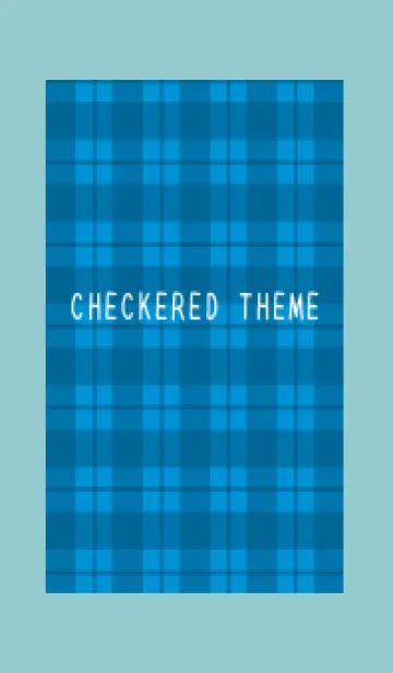 [LINE着せ替え] 青チェック/ミントグリーン/ピンクの画像1