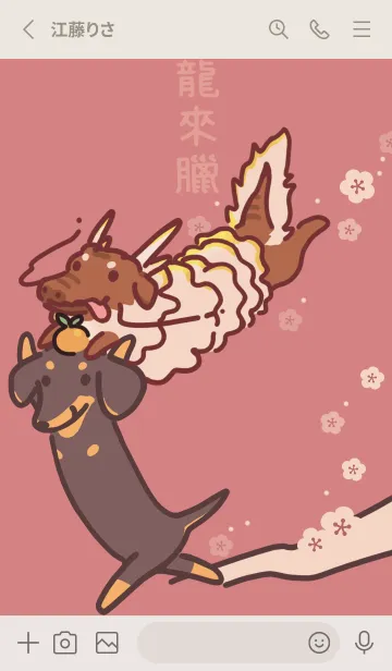 [LINE着せ替え] ダックスフンドのクジちゃん テーマ 2の画像2