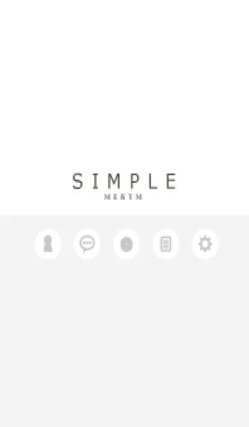 [LINE着せ替え] SIMPLE-ICON WHITE 17の画像1