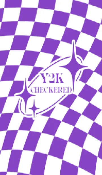 [LINE着せ替え] ✦ Y2K CHECKERED ✦ 04 PURPLE 1 ✦の画像1