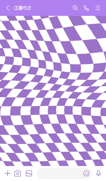 [LINE着せ替え] ✦ Y2K CHECKERED ✦ 04 PURPLE 1 ✦の画像2