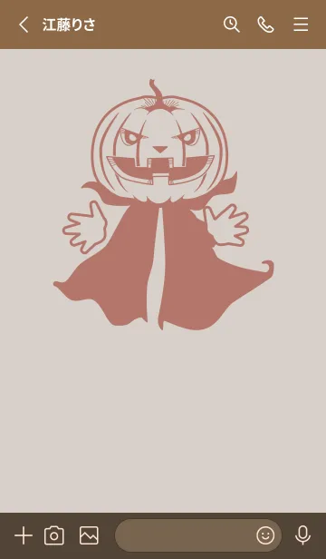 [LINE着せ替え] 妖怪 ジャックオランタン Orchid whiteの画像2