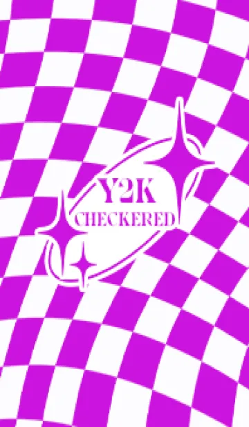 [LINE着せ替え] ✦ Y2K CHECKERED ✦ 04 PURPLE 2 ✦の画像1