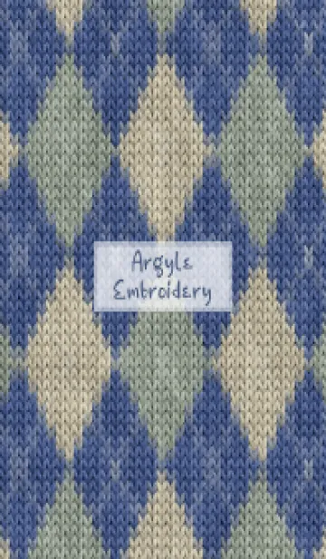 [LINE着せ替え] Argyle Embroidery 3の画像1