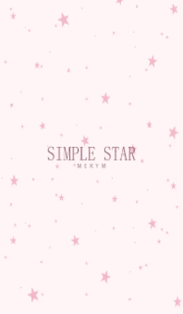 [LINE着せ替え] SIMPLE STAR -PINK WHITE- 13の画像1