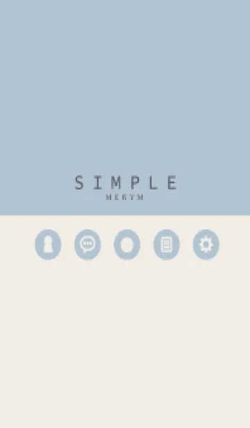 [LINE着せ替え] SIMPLE-ICON BLUE 17の画像1