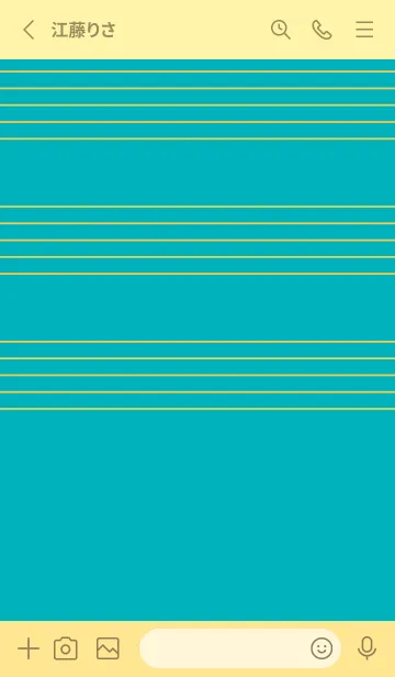 [LINE着せ替え] 五線譜1 アジュールブルーの画像2