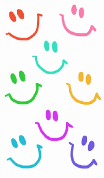 [LINE着せ替え] スマイルx ホワイトの画像1