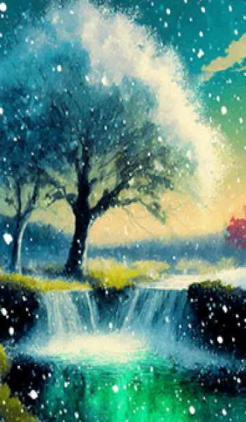 [LINE着せ替え] 優美な冬の風景の着せかえ(Winter-2302)の画像1