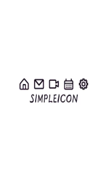 [LINE着せ替え] SIMPLE ICON -WHITE- 107の画像1