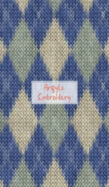 [LINE着せ替え] Argyle Embroidery 5の画像1