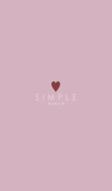 [LINE着せ替え] DUSKY PINK - SIMPLE HEART - 24の画像1