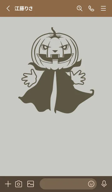 [LINE着せ替え] 妖怪 ジャックオランタン パールグレイの画像2