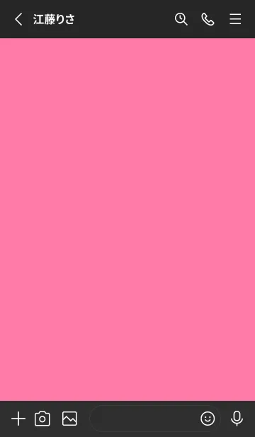 [LINE着せ替え] Simple&Basic  ブラック×ストロベリーの画像2