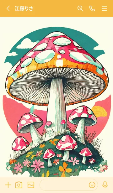 [LINE着せ替え] POP ART_mushroom06_JPの画像2