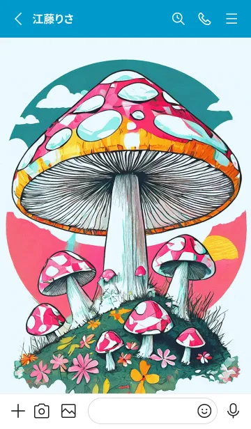 [LINE着せ替え] POP ART_mushroom05_JPの画像2