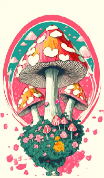 [LINE着せ替え] POP ART_mushroom07_JPの画像1